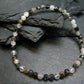 Tourmalinated Quartz w/ Black Tourmaline Genuine Bracelet ~ 7 Inches ~ 4mm Facetted Beads