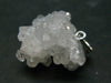 Clear Apophylite Apophyllite Druzy Cluster Silver Pendant From India - 1.2" - 9.2 Grams