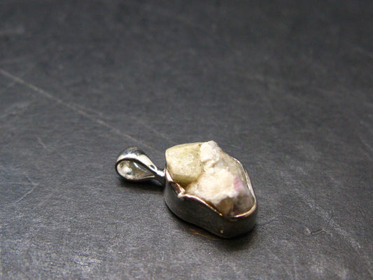 Rhodizite Rhodozite Crystal Silver Pendant from Madagascar - 0.6" - 1.44 Grams