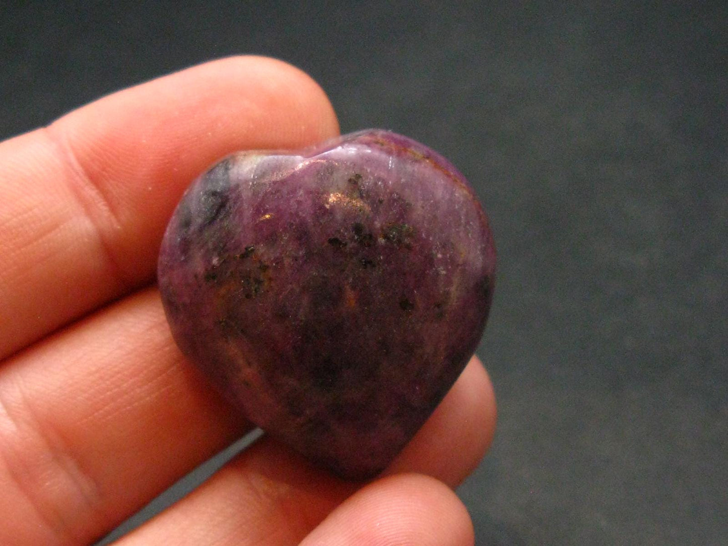 Ruby & Kyanite Heart From India - 1.1"