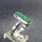 Uvarovite (Green Chromium Garnet) Cluster Silver Ring from Russia - Size 8.5 - 5.02 Grams