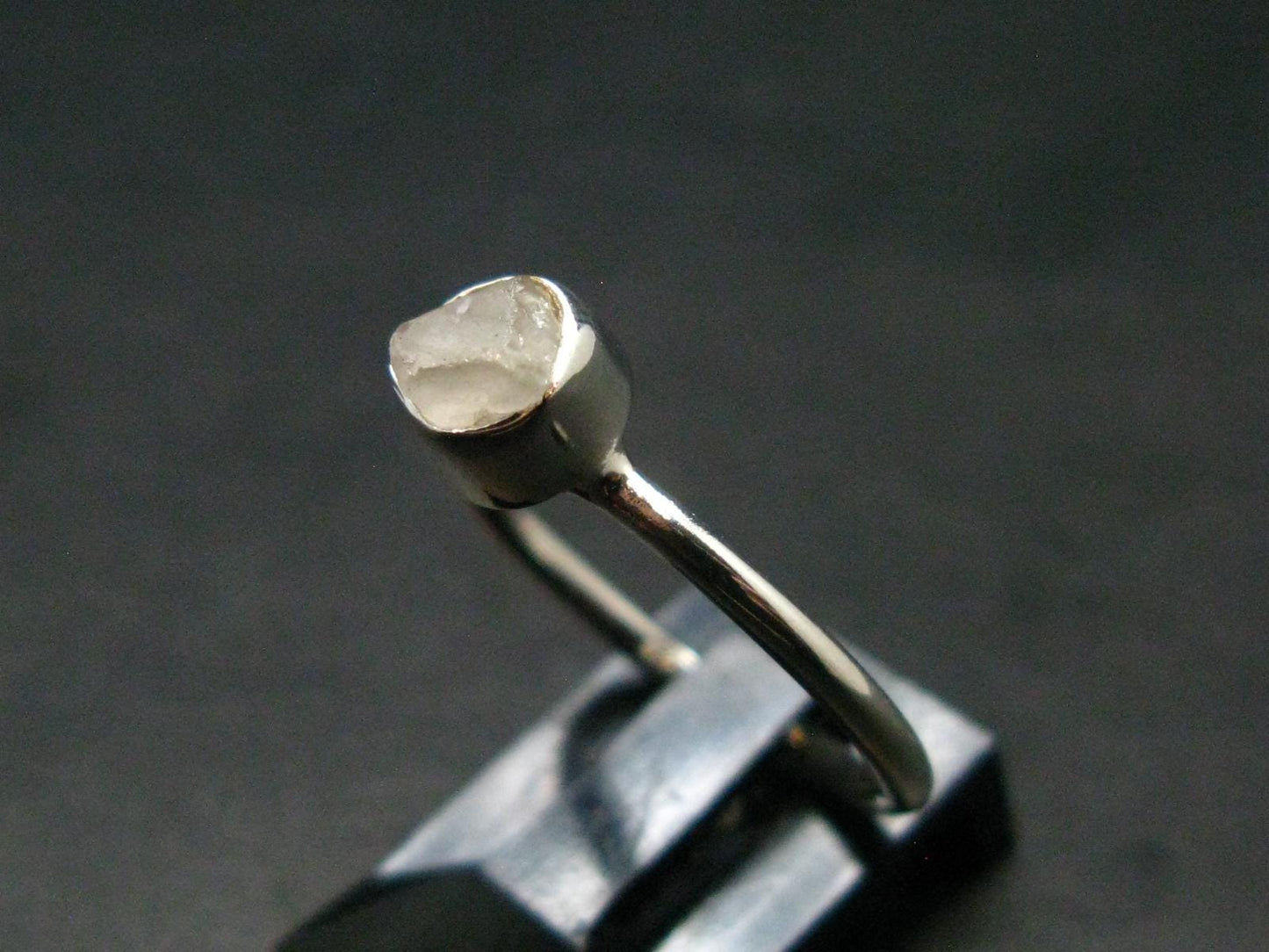 Phenakite Phenacite Crystal Silver Ring From Brazil - Size 7 - 1.79 Grams