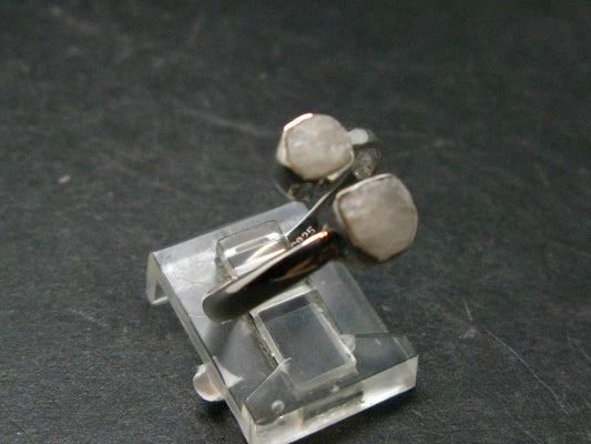 Very Rare White Cryolite 925 Silver Ring from Greenland - Size 9 - 2.53 Grams