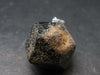 Sharp Black Melanite Andradite Garnet Silver Pendant From Mali - 0.9" - 10.59 Grams