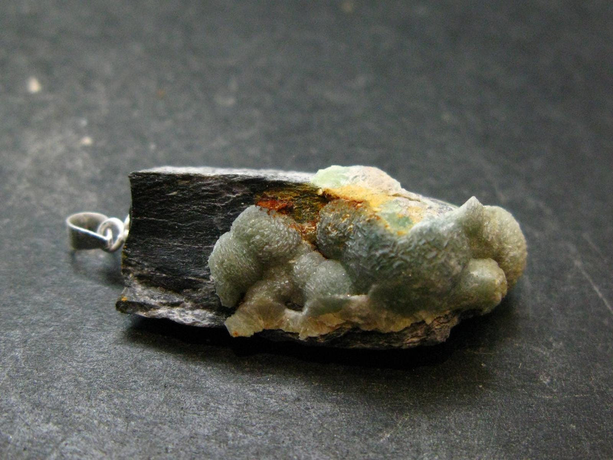 Rare Wavellite Cluster Silver Pendant From Arkansas, USA - 1.5" - 6.95 Grams