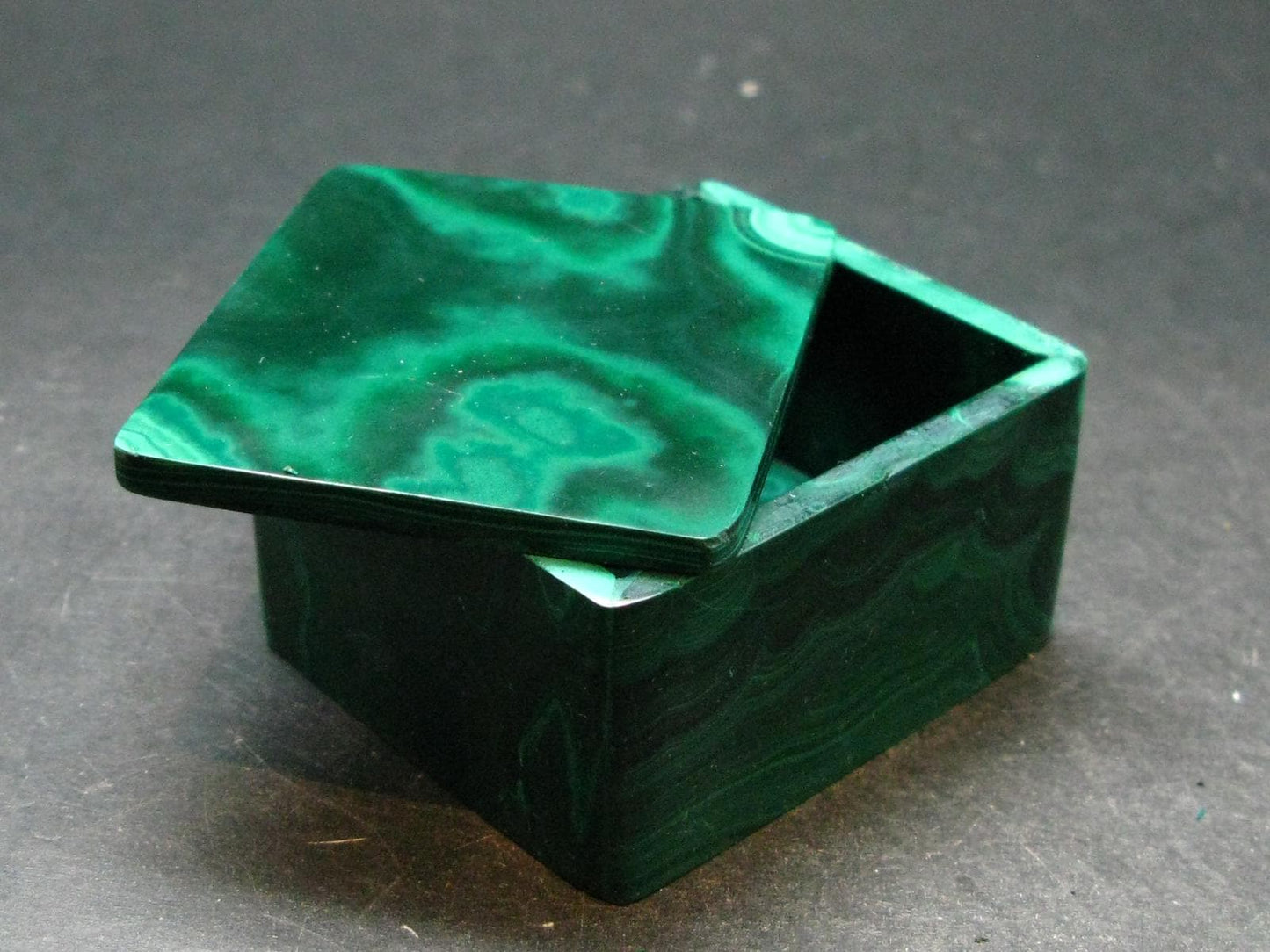 Rich Vibrant Green Malachite Box From Congo - 2.0" - 103.0 Grams
