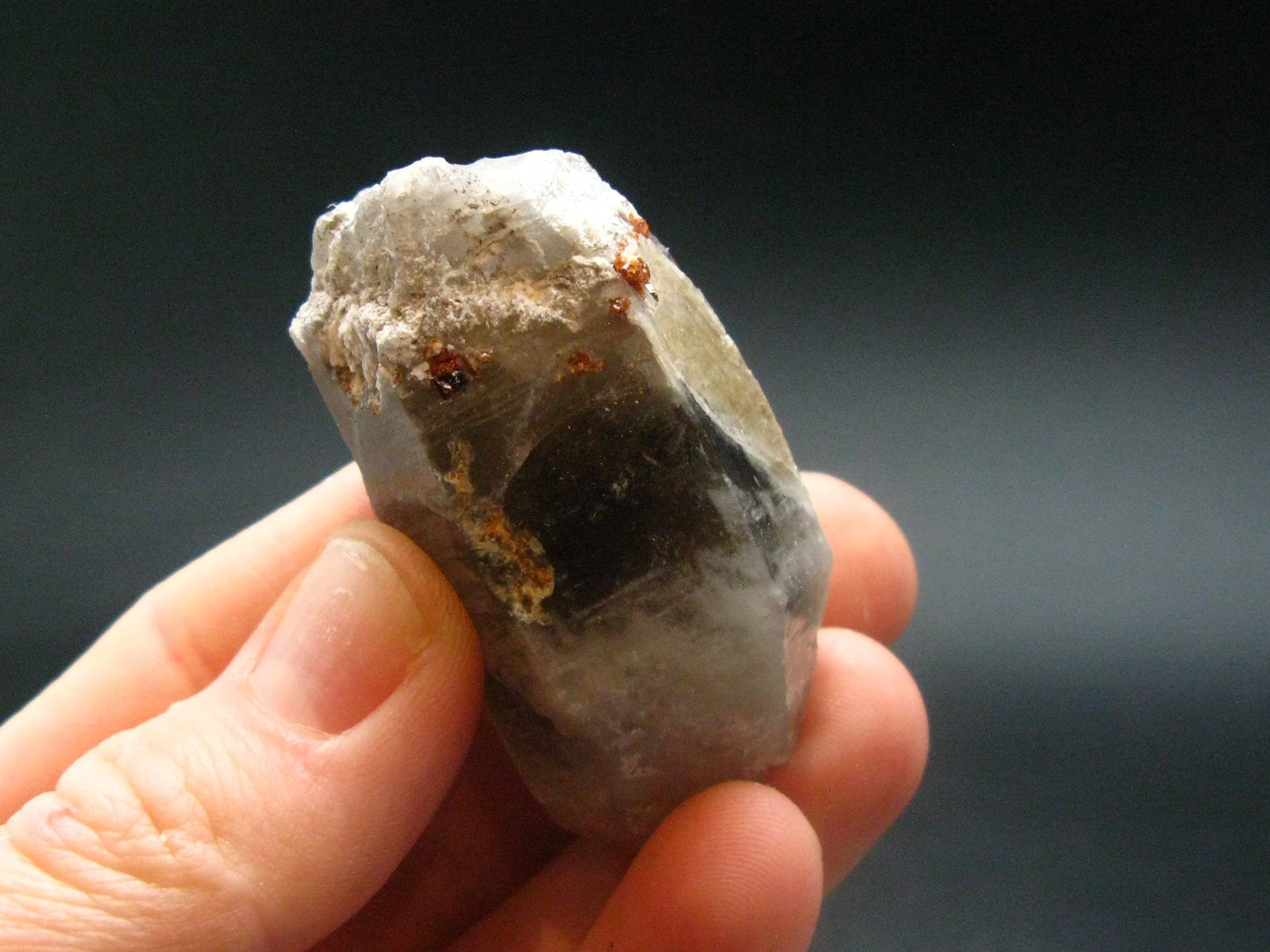 Spessartine Spessartite Garnet On Smoky Quartz Crystal From China - 1.9" - 37.07 Grams