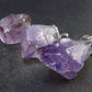 Lot of 3 Natural Raw Amethyst Pendants from Brazil