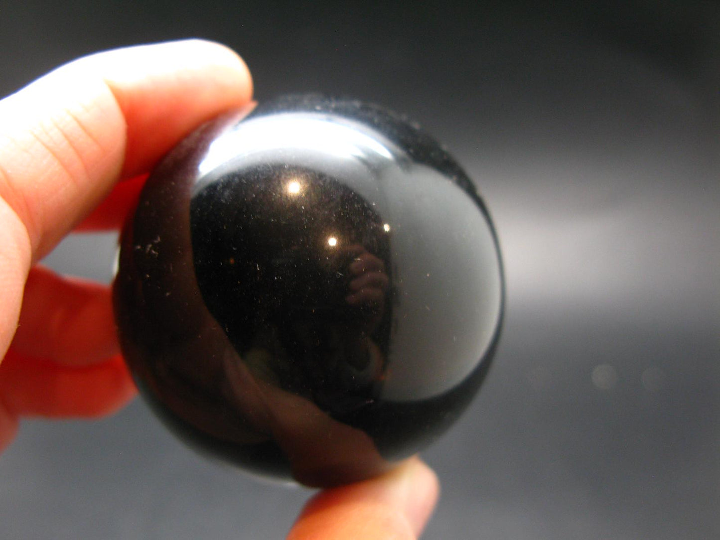 Black Obsidian Sphere From Mexico - 1.8" - 137.60 Grams