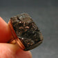 Unpolished Elite Shungite Silver Ring from Russia - Size 8 - 5.85 Grams