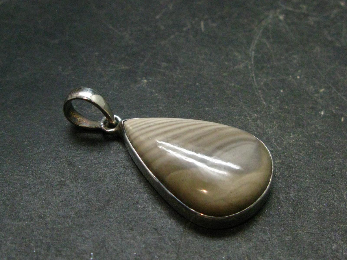 Rare Flint Silver Pendant from Poland - 1.6" - 6.32 Grams