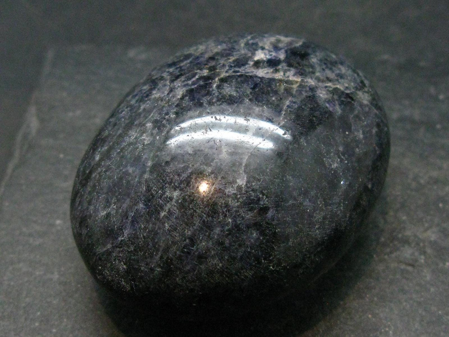 Rare Iolite Cordierite Tumbled Stone from Tanzania - 113.88 Grams - 2.2"
