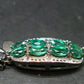 Emerald Silver Pendant W/Chain From Colombia - 0.84 Carats