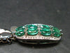 Emerald Silver Pendant W/Chain From Colombia - 0.84 Carats