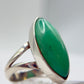 Chrysoprase Marquise Ring – Natural Green Chalcedony Sterling Silver Jewelry - Size 7