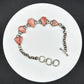 Natural Rhodochrosite Sterling Silver Bracelet | Pink Link Bracelet