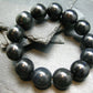 Black Opal Genuine Bracelet ~ 7 Inches ~ 17mm Round Beads