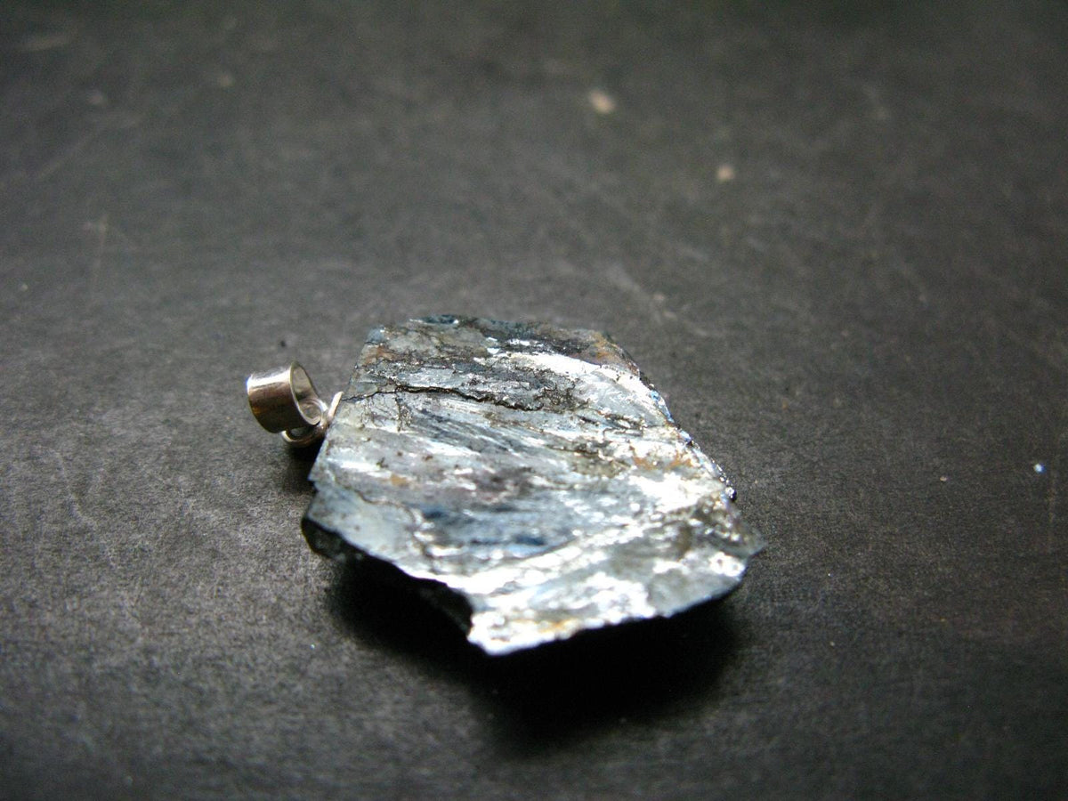 Large Hematite Silver Pendant from Brazil - 1.2" - 5.36 Grams