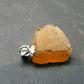 Raw Fire Opal Sterling Silver Pendant From Mexico - 1.0" - 0.91 Grams