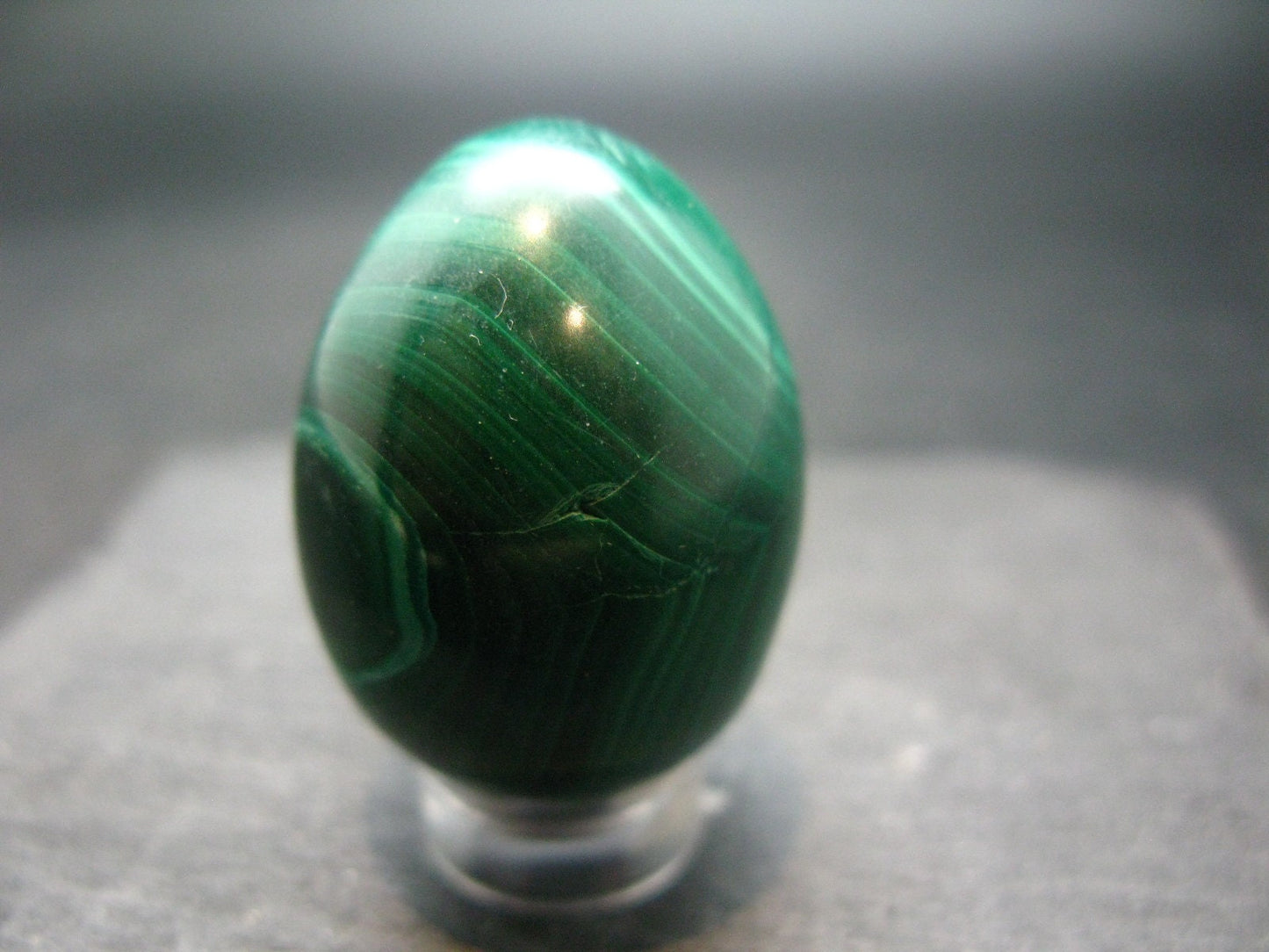 Malachite Egg Carving From Congo - 1.3" - 43.86 Grams