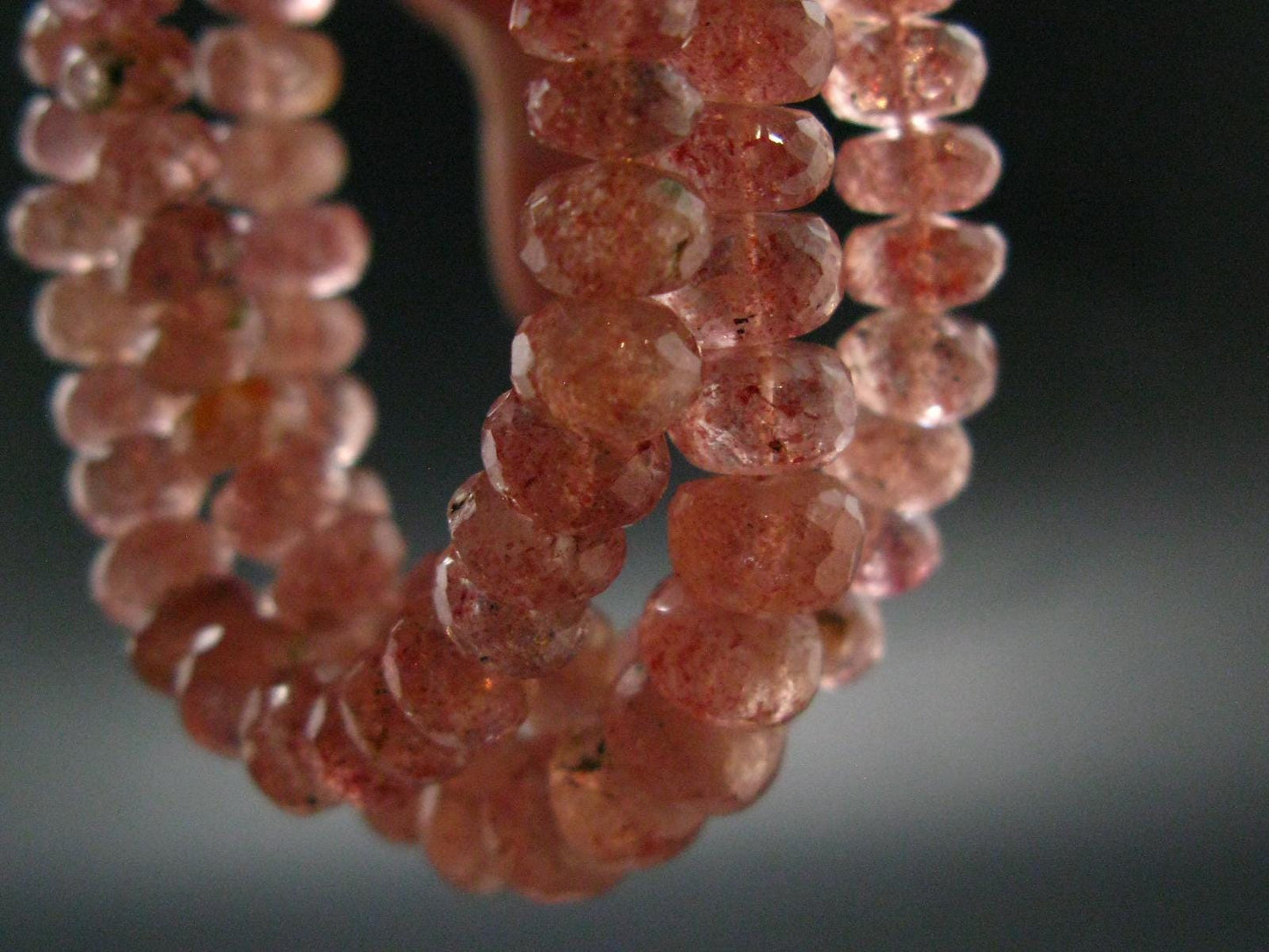 Strawberry Quartz Necklace ~ 19 Inches ~ 36.75 Grams
