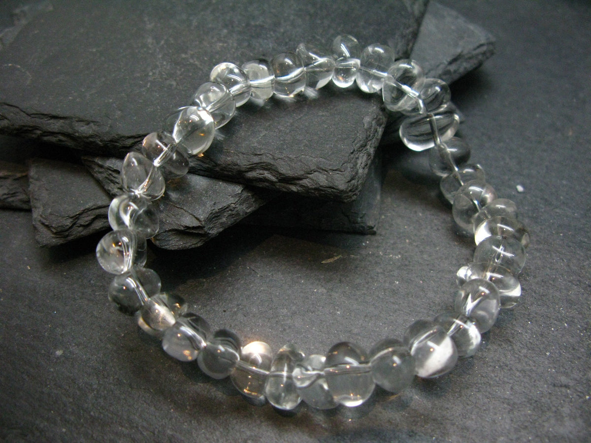 Prasiolite Green Amethyst Genuine Bracelet ~ 7 Inches ~ 12mm Tumbled Beads