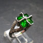 Helenite Gaia Stone Gem Sterling Silver Ring From Washington - Size 7 - 4.5 Carats