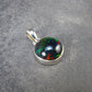 Rare Black Opal Sterling Silver Pendant from Australia - 0.7" - 1.57 Grams