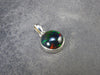 Rare Black Opal Sterling Silver Pendant from Australia - 0.7" - 1.57 Grams