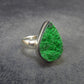 Uvarovite (Green Chromium Garnet) Cluster Silver Ring from Russia - Size 6.5 - 4.71 Grams
