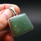 Natural Green Aventurine Silver Plated Pendant From Brazil - 8.98 Grams