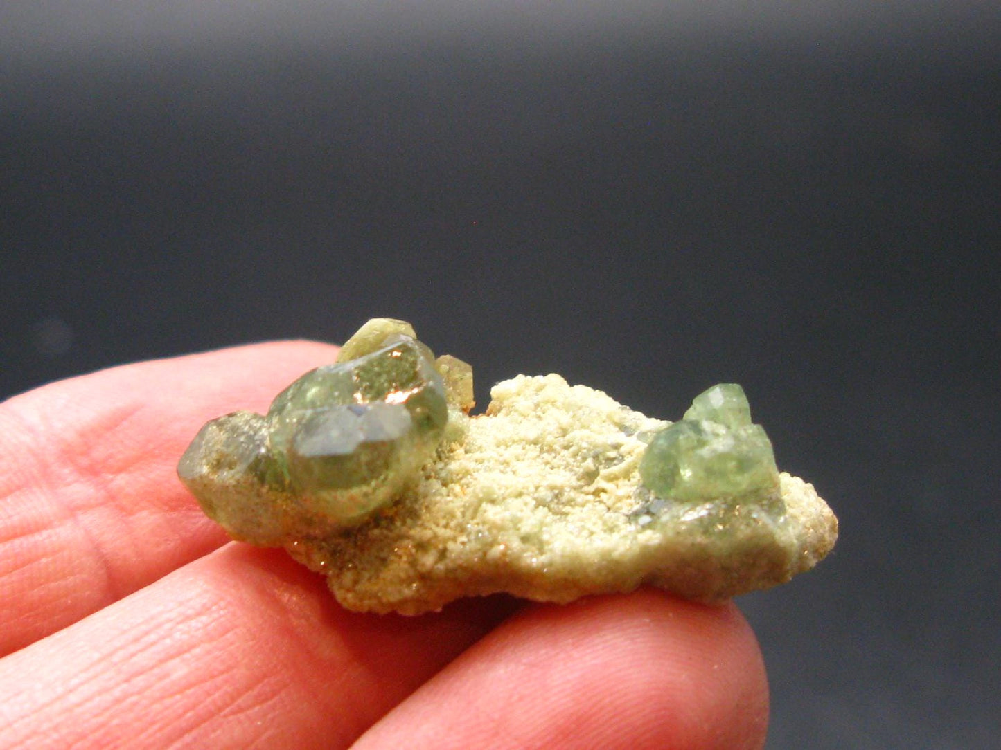 Rare Demantoid Garnet Cluster from Madagascar - 1.2" - 4.5 Grams