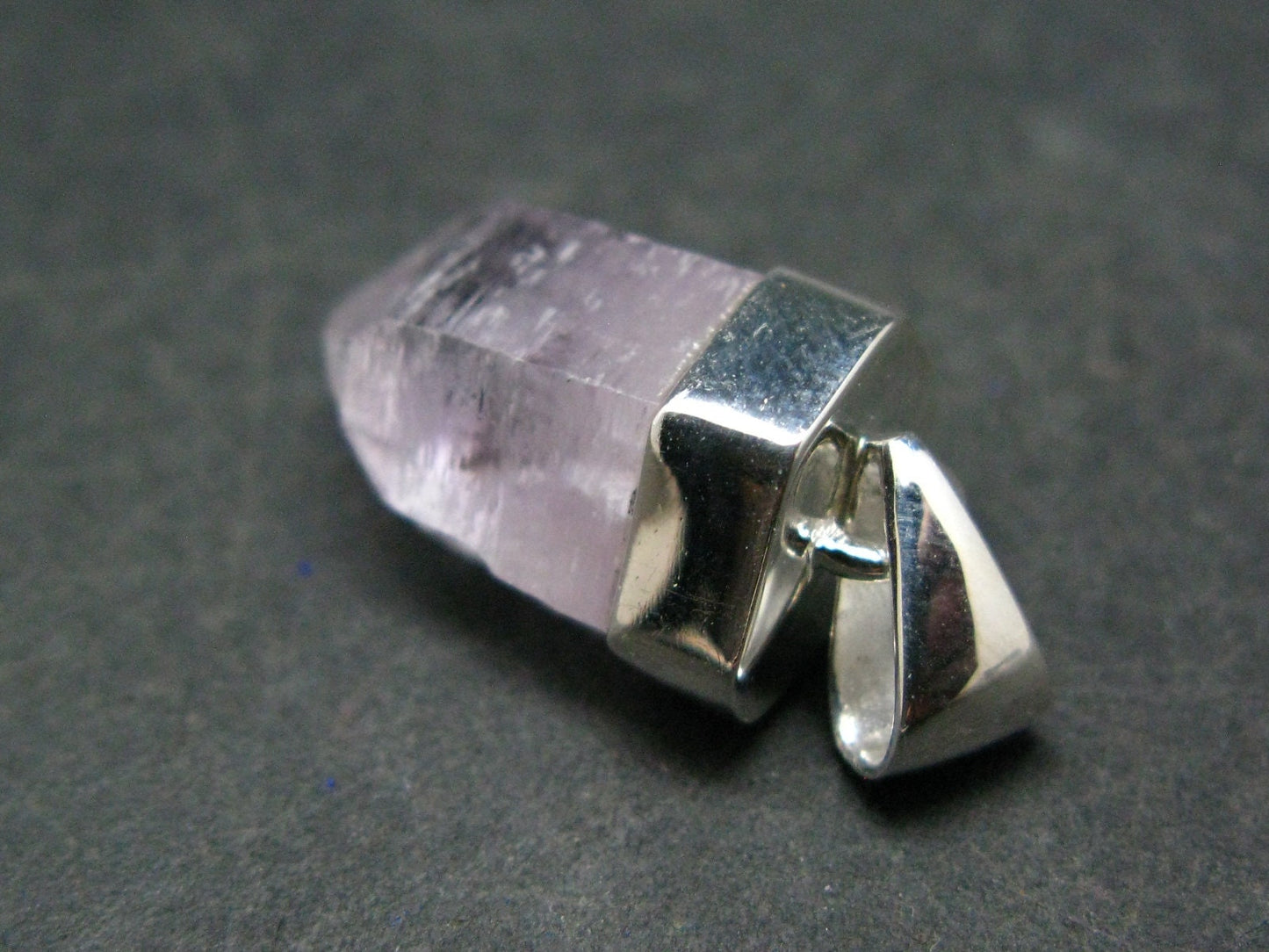 Vera Cruz Amethyst Silver Pendant From Mexico - 1.2" - 4.52 Grams