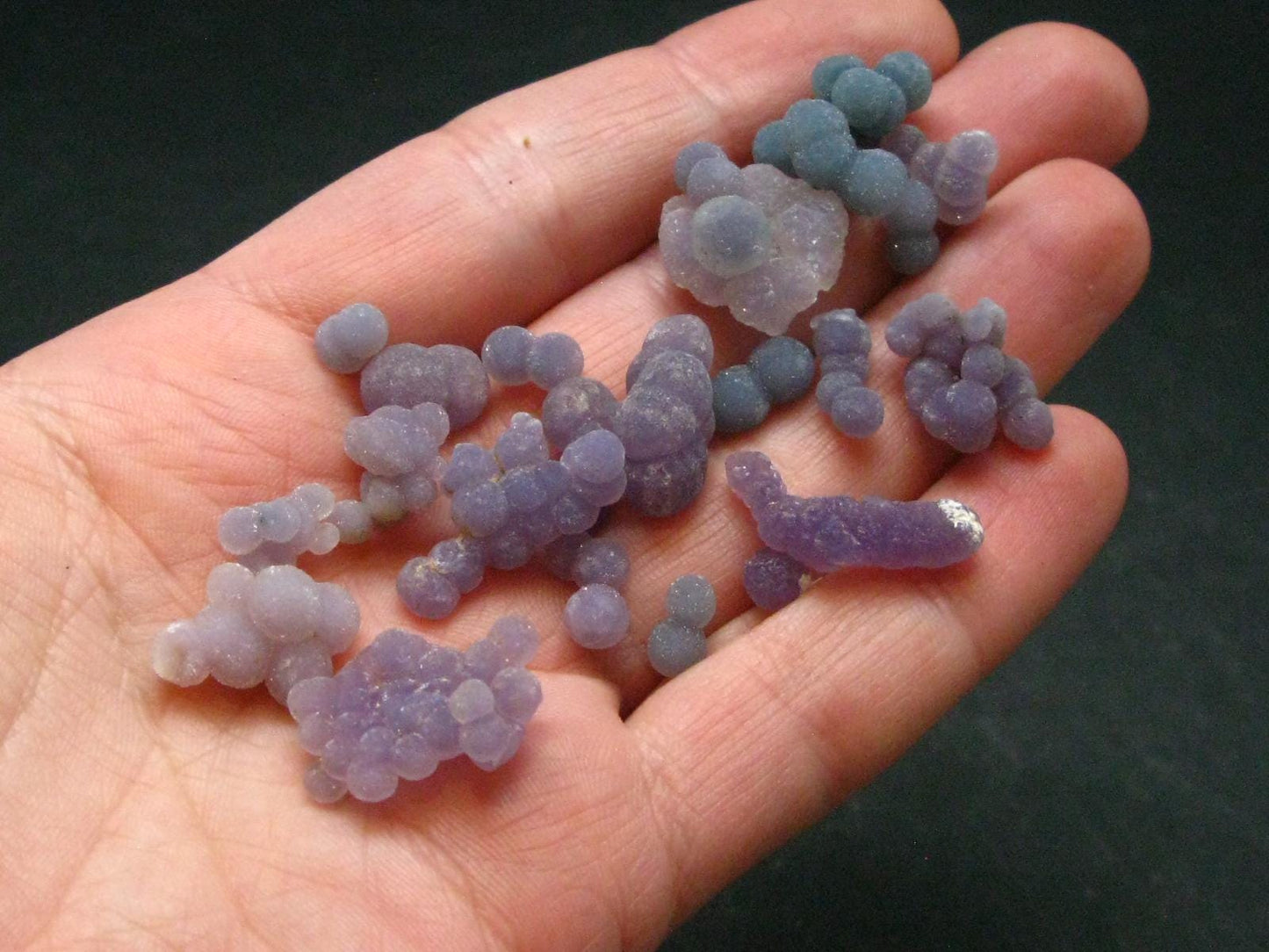 Lot of 25 Purple Grape Agate Clusters From Indonesia