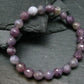 Lepidolite Genuine Bracelet ~ 7 Inches ~ 8mm Facetted Beads