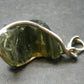 Moldavite Tektite Silver Clover Pendant from Czech Republic - 1.5" - 5.64 Grams