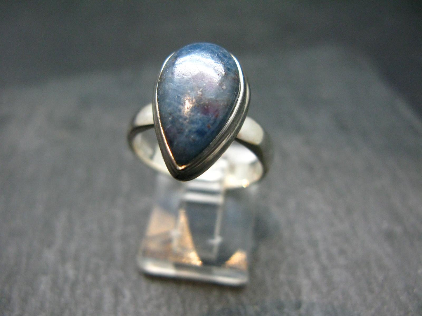 Ruby & Kyanite Silver Ring From India - 5.30 Grams - Size 7