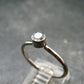 Genuine Facetted Aquamarine Gem Sterling Silver Ring - Size 7 - 1.69 Grams