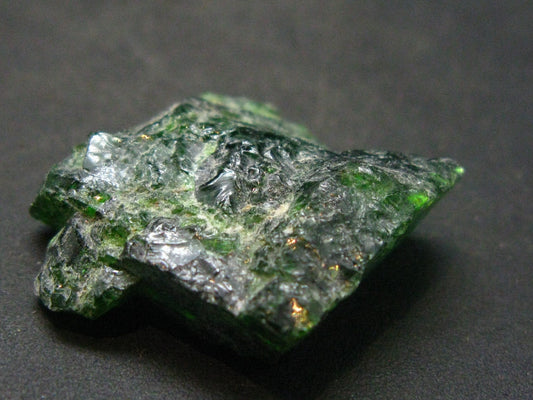 Gemmy Raw Natural Intense Forest Green Chrome Diopside Raw Piecet from Russia - 0.9"