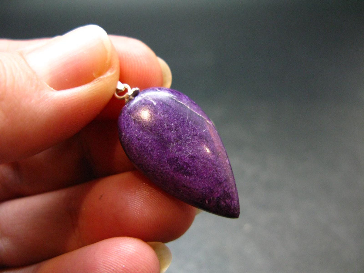 Rare Silver Stichtite Pendant from Australia - 1.3"