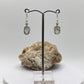 Raw Herderite Crystal Drop Earrings in Sterling Silver - 2.69g