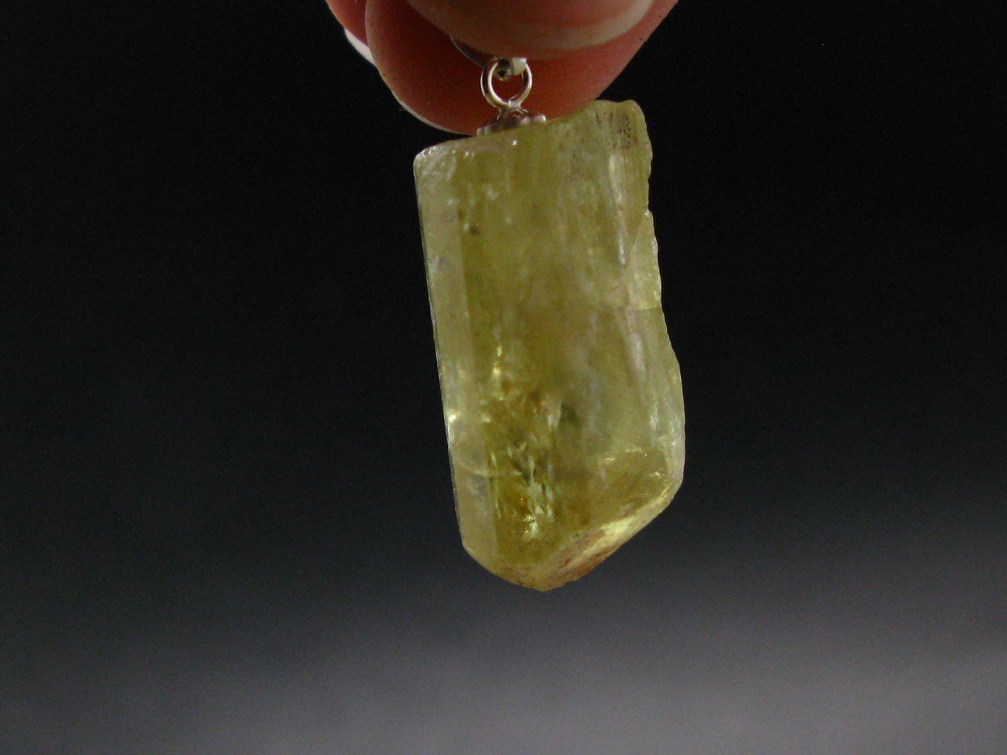 Large Gold Apatite Tumbled Pendant from Mexico - 7.72 Grams - 1.2"
