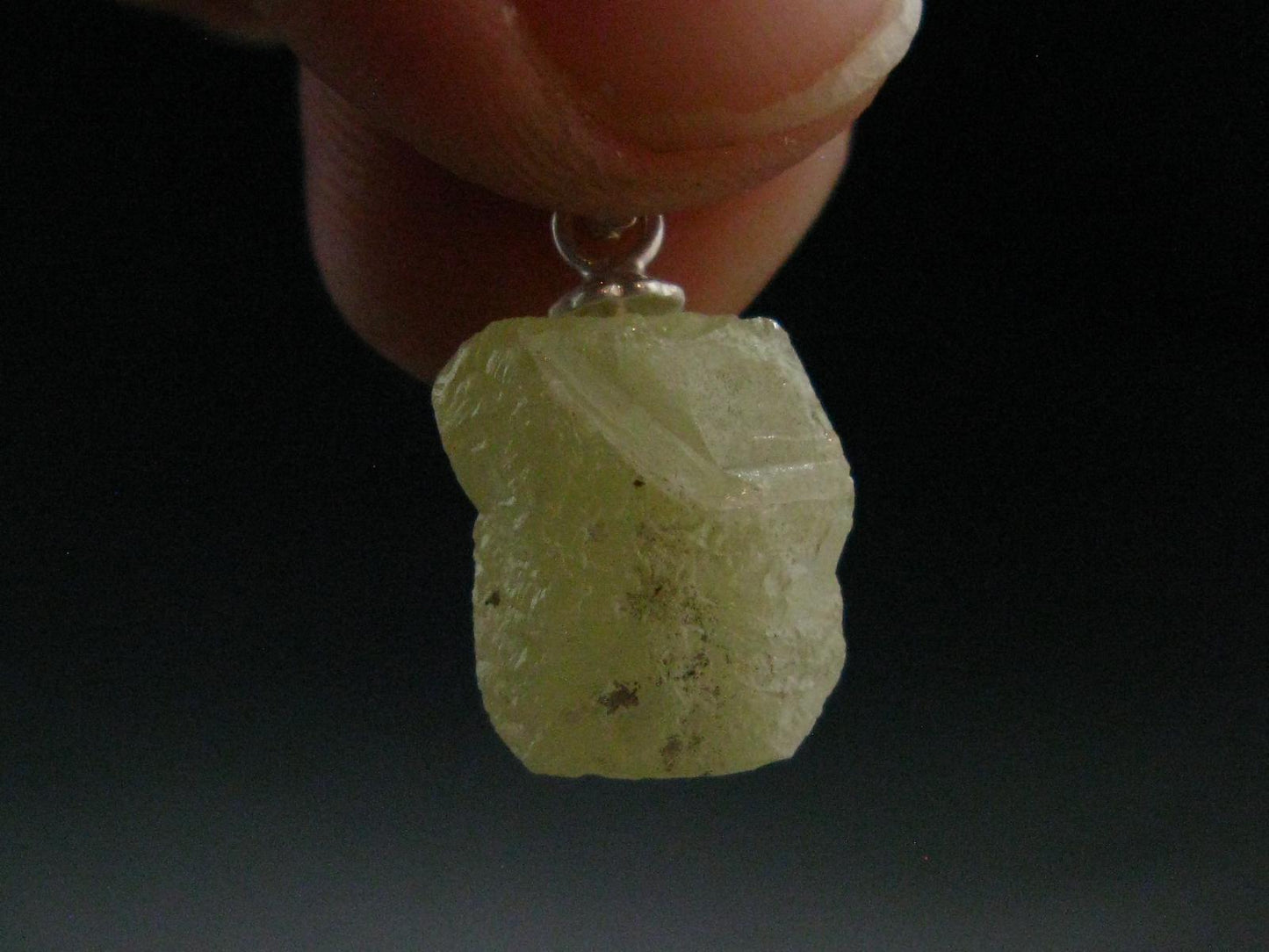 Wulfenite Crystal Silver Pendant From Arizona, USA - 0.8" - 2.31 Grams