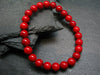Red Coral Genuine Bracelet ~ 7 Inches ~ 8mm Round Beads