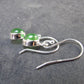 Tsavorite Gem Green Garnet Sterling Silver Earrings from Tanzania - 1.58 Grams