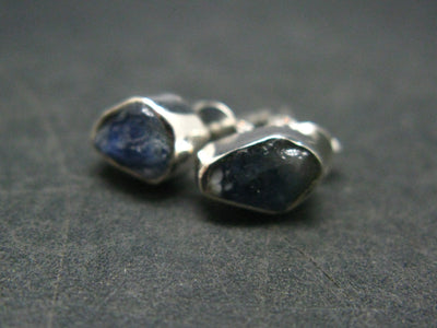 Benitoite Stud Earrings Sterling Silver From California - 1.51 Grams