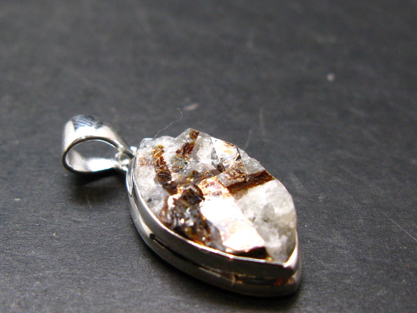Astrophylite Astrophyllite Silver Pendant From Russia - 1.3" - 5.44 Grams