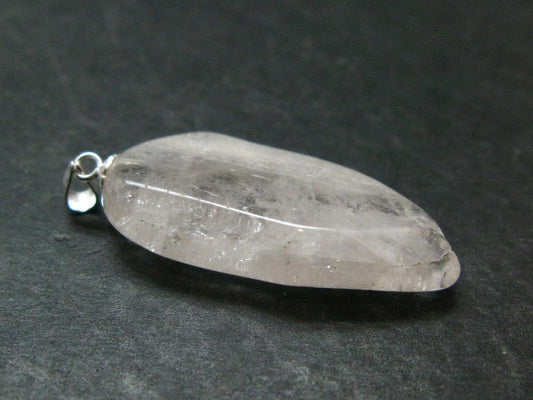 Nice Terminated Danburite Crystal Silver Pendant from Mexico - 1.6" - 6.45 Grams