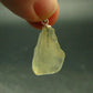 Gem Libyan Desert Glass Tektite Pendant Sterling Silver from Libya - 1.1" - 3.51 Grams