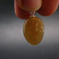 Yellow Sapphire Corundum Polished Crystal Silver Pendant From Sri Lanka - 1.0" - 23.30 Carats